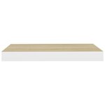 vidaXL Étagères flottantes 4 Pièces chêne et blanc 50x23x3 8 cm MDF