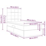 vidaXL Lit avec rangement et matelas Vert foncé 100 x 200 cm Velours