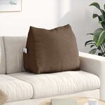 vidaXL Coussin de Dos Marron 60 x 20 x 50 cm tissu