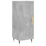 vidaXL Buffet haut Gris béton 34 5x34x180 cm Bois d'ingénierie
