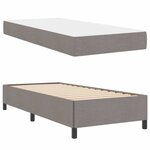 vidaXL Lit à ressorts avec matelas Taupe 90 x 190 cm tissu