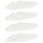 vidaXL Étagère flottante avec étagère 4 Pièces Blanc 30 x 30 x 2 cm