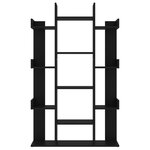 vidaXL Bibliothèque Noir 86x25 5x140 cm Bois d’ingénierie