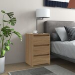 vidaXL Tables de chevet 2 Pièces Chêne sonoma 40x35x62 5 cm Aggloméré