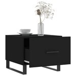 vidaXL Table basse Noir 50x50x40 cm Bois d'ingénierie