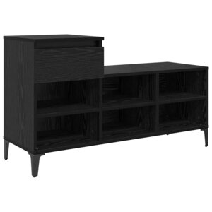 vidaXL Cabinet à chaussures avec tiroir Chêne noir 102 x 36 x 60 cm
