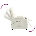 vidaXL Fauteuil Blanc crème Similicuir