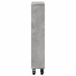 vidaXL Chariot de rangement étroit gris béton bois d'ingénierie