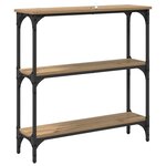 vidaXL Table console avec étagère chêne artisanal 75 x 22.5 x 75 cm