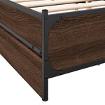 vidaXL Cadre de lit avec tiroirs sans matelas chêne marron 150x200 cm