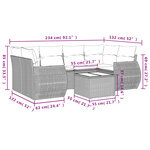 vidaXL Salon de jardin avec coussins 7 Pièces marron résine tressée