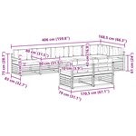 vidaXL Ensemble de canapés d'extérieur 8 pc Blanc et crème Polyester
