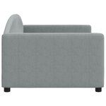 vidaXL Lit de repos gris clair 90x190 cm tissu