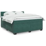 vidaXL Sommier à lattes de lit et matelas Vert foncé 180x200cm Velours