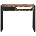 vidaXL Bureau multicolore 100x50x75 cm bois massif de récupération