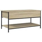 vidaXL Table basse chêne sonoma 100x50x50cm bois d'ingénierie et métal