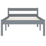 vidaXL Cadre de lit sans matelas gris bois de pin massif 90x200 cm