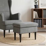 vidaXL Pouf Gris foncé 55 x 35 x 41 cm Velours