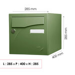 Boîte aux lettres Préface 2 portes vert argile mat ral 6011mt
