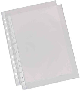 Pochettes perforées en Polypropylène grainé A4 50 µ Transparent Lot de 100 ESSELTE