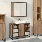 vidaXL Armoire Miroir de Salle de Bain chêne artisanal 65 x 20 x 60 cm