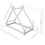 Lit tipi enfant TAHUKA 90 x 190 beige