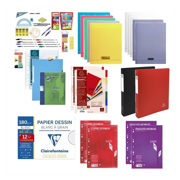 Kit de fournitures scolaires pour collégien·ne de 5ème
