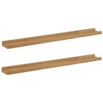 vidaXL Étagère Murale 2 Pièces Marron 80 x 9 x 3 cm Bois d'ingénierie