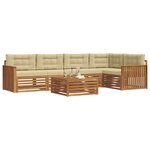 vidaXL Ensemble de canapés d'extérieur 6 Pièces Naturel et Beige