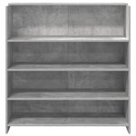 vidaXL Bureau de réception gris béton 100x50x103 5cm bois d'ingénierie