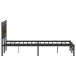 vidaXL Cadre de lit sans matelas chêne fumé 137x190 cm bois ingénierie