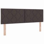 vidaXL Lit à ressorts Marron foncé et Blanc 160 x 200 cm tissu