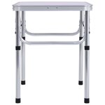 vidaXL Table pliable de camping Blanc Aluminium 60x45 cm