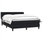 vidaXL Sommier à lattes de lit avec matelas noir 160x220 cm velours