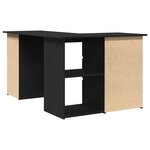 vidaXL Bureau Chêne noir 145 x 100 x 76 cm Bois d'ingénierie