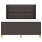 vidaXL Lit à ressorts avec matelas Marron foncé 200 x 140 cm tissu