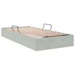 vidaXL Cadre de lit ottoman Gris clair 90 x 190 cm Velours