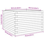 vidaXL Jardinière 70x70x45 5 cm bois de pin imprégné