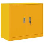 vidaXL Armoire de rangement Jaune moutarde 80 x 40 x 70 cm Acier