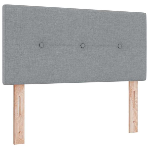 vidaXL Tête de lit LED avec bandes LED Gris clair 100 cm tissu