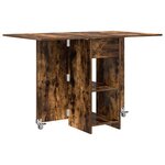 vidaXL Table à dîner 115 x 70 x 75 cm Bois d'ingénierie Chêne fumé