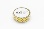 Masking Tape MT 1 5 cm Pois choco fond jaune