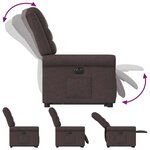 vidaXL Fauteuil inclinable électrique marron foncé tissu