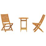 vidaXL Ensemble bistro pliant 3 Pièces Marron Bois d'acacia massif