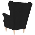 vidaXL Fauteuil noir 74x84x100 cm tissu