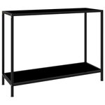 vidaXL Table console Noir 100x35x75 cm Verre trempé