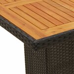 vidaXL Ensemble de bistro de jardin 7 Pièces coussins noir poly rotin