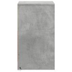 vidaXL Armoires de chevet et lumières LED 2 Pièces gris béton
