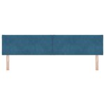 vidaXL Tête de lit Montage mural Géométrique Bleu foncé 200 cm Velours