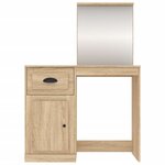 vidaXL Coiffeuse avec miroir chêne sonoma 90x50x132 5 cm